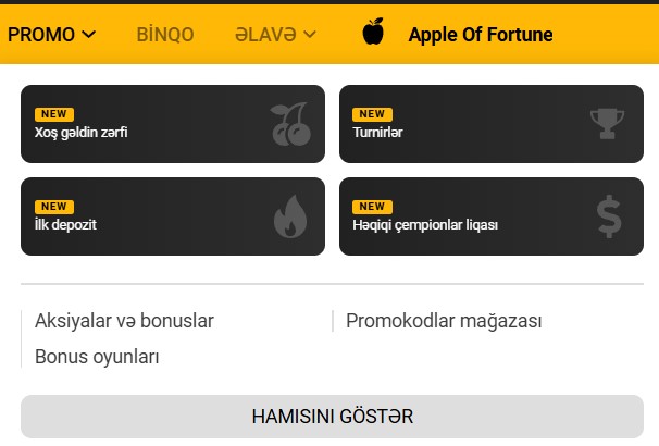 Melbet onlayn kazinoda bonuslar